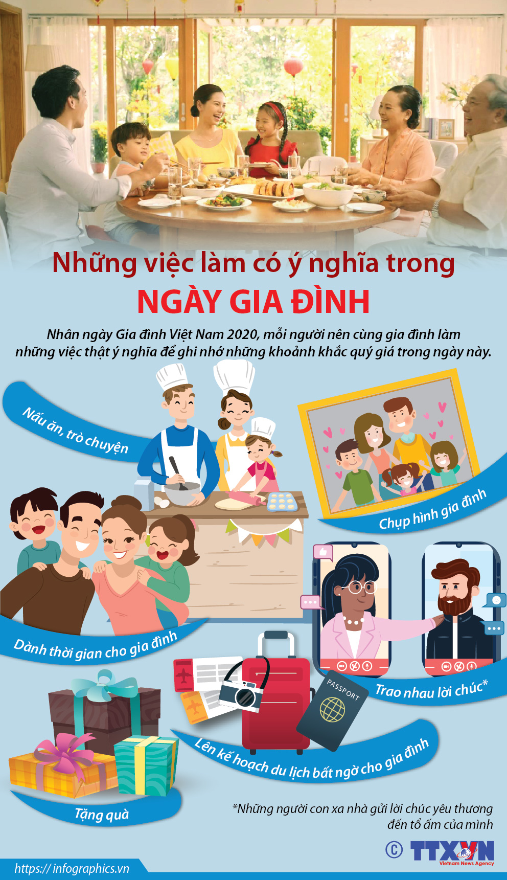 Những việc làm có ý nghĩa trong Ngày Gia đình