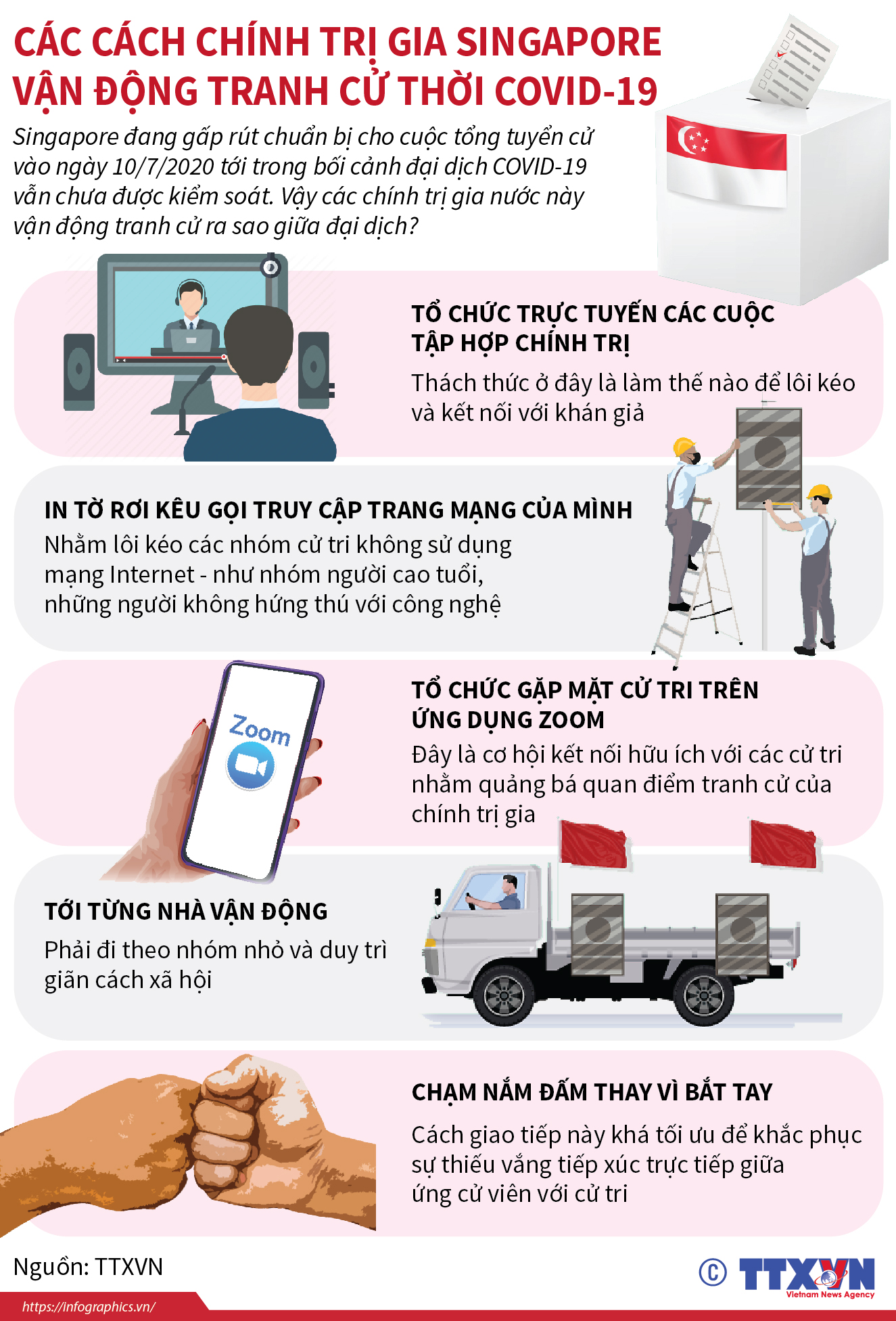 Các cách chính trị gia Singapore vận động tranh cử thời COVID-19