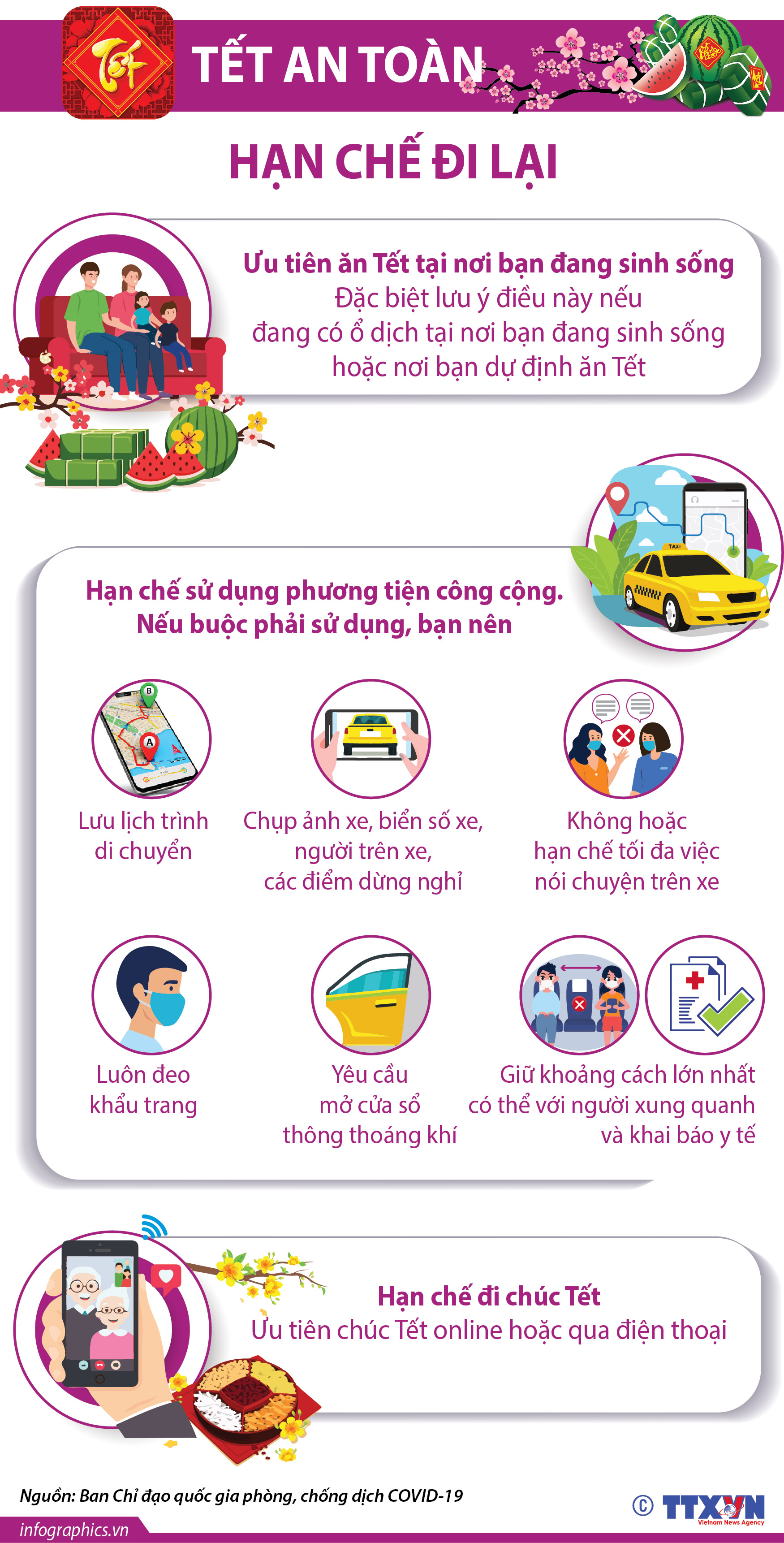 Tết an toàn: Hạn chế đi lại