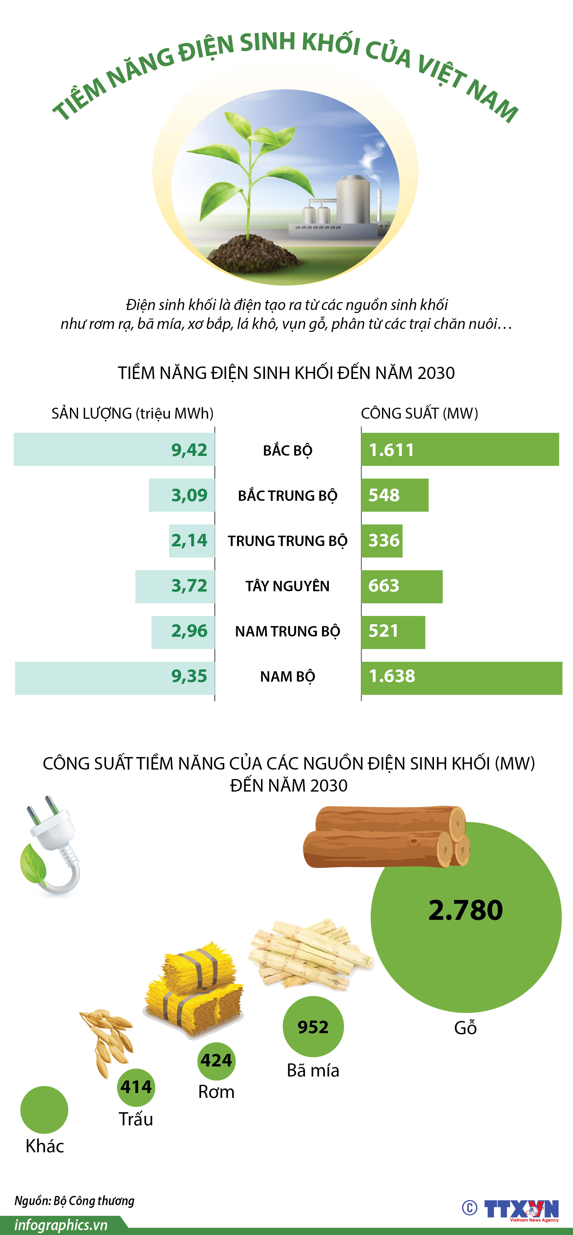 Tiềm năng điện sinh khối của Việt Nam