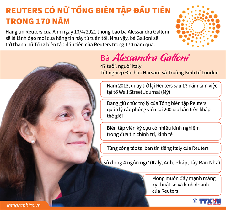 Chân dung nữ Tổng biên tập Reuters đầu tiên trong 170 năm qua